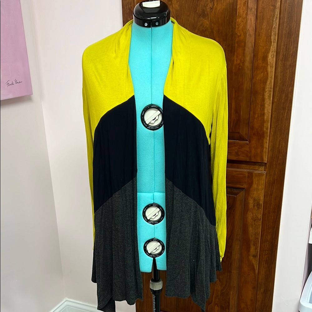 Colorblock Open Front Cardigan - Picture 1 of 6